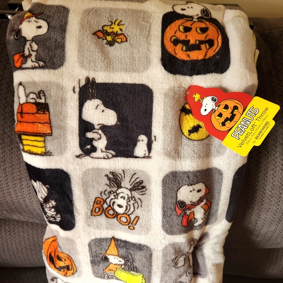 Peanuts Other - NEW Super Soft Snoopy Blanket Peanuts Woodstock Costumes Squares Throw